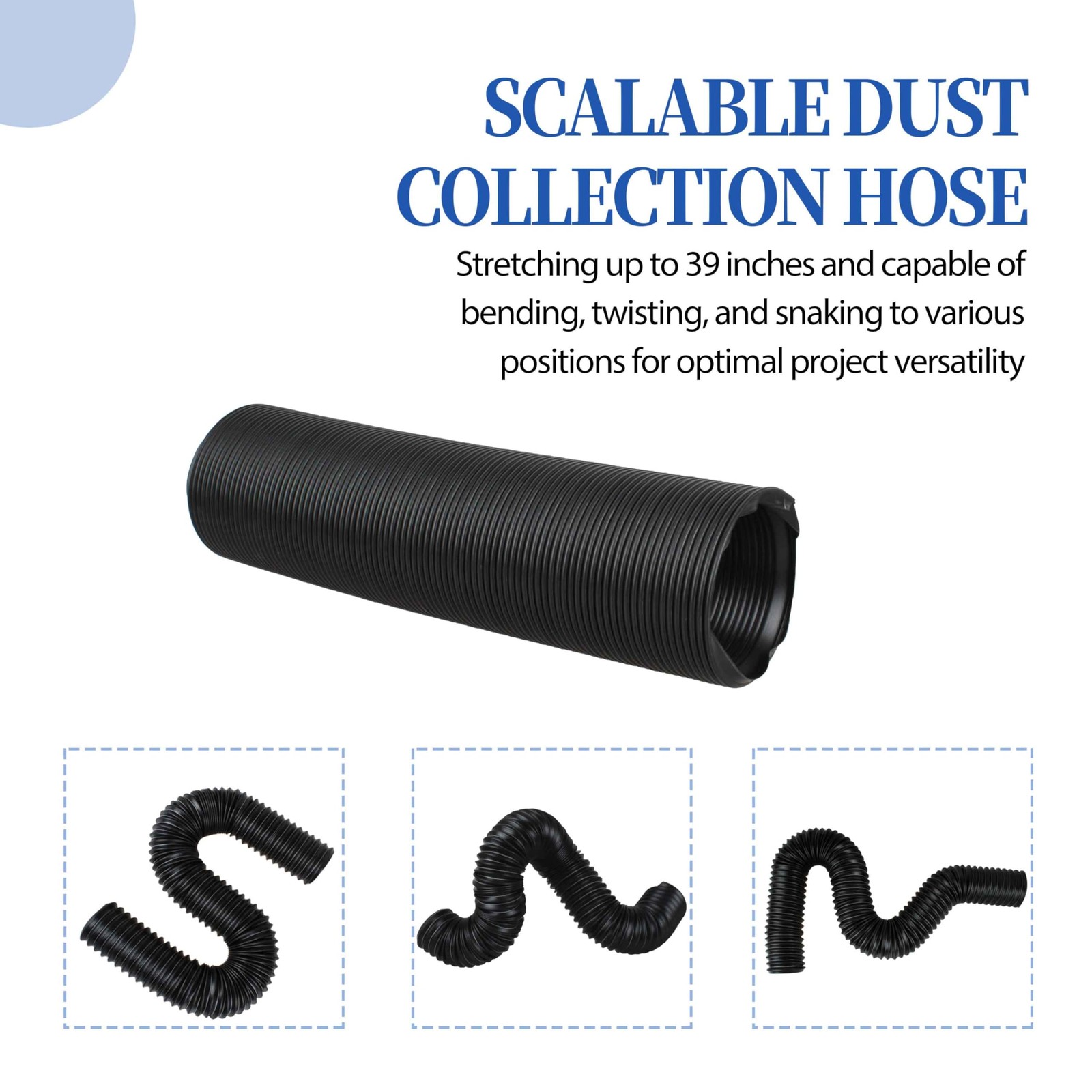 2 1/2” x 36” Dust Collection Hose Flexible 2.5 Inch Dust Collector Hose for…