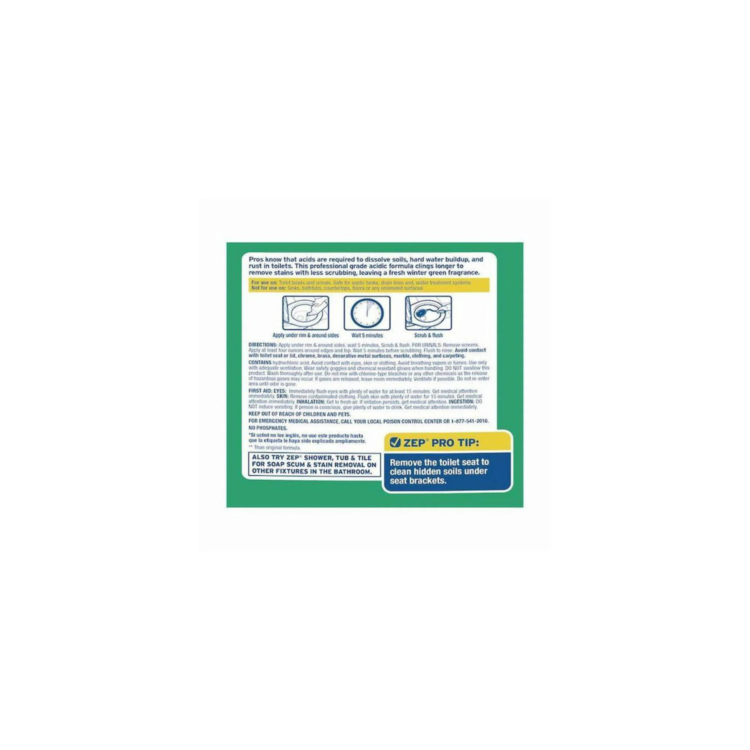 (6 Pack) Zep 32 oz. Acidic Toilet Bowl Cleaner
