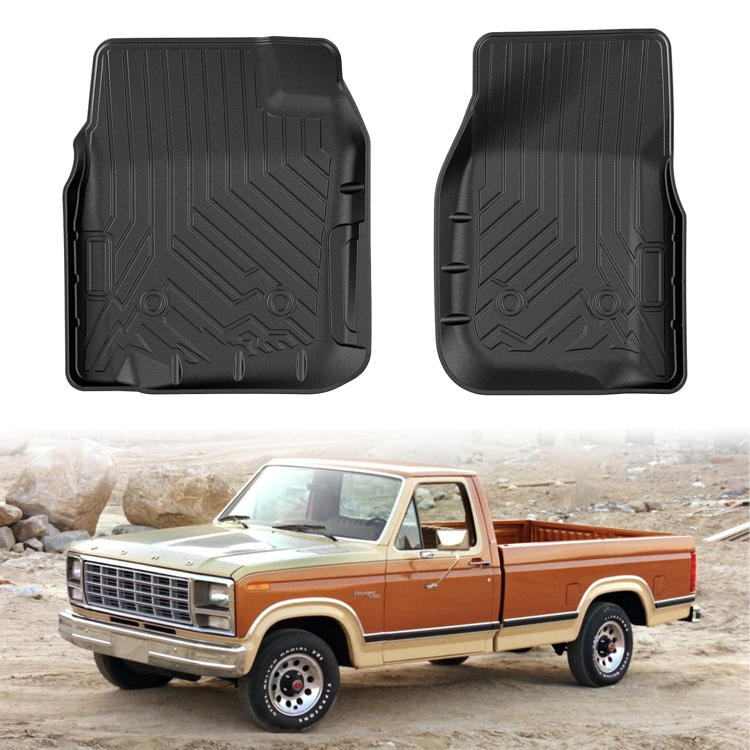 Mixsuper F150 Floor mats-Floor mat for Ford F150/Ford Bronco 1980-1996, F-250/F3