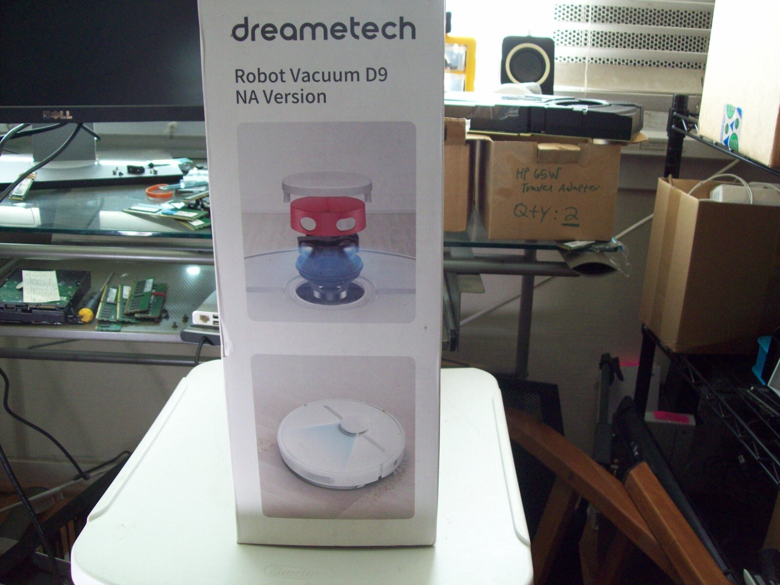 Dreametech D9 Max Robot Vacuum – WHITE – NA VERSION – Carpet /Hard Floor Cleaner