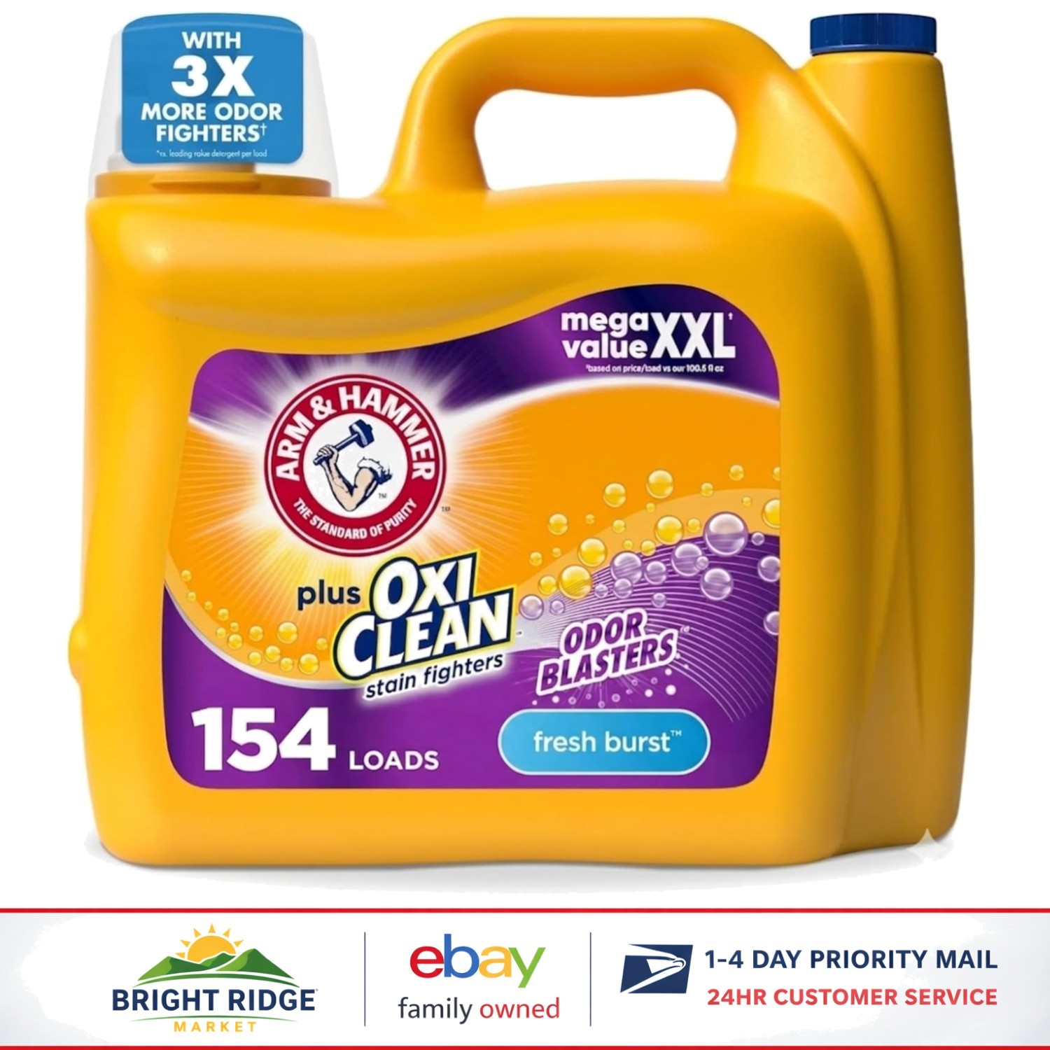 High Efficiency Liquid Detergent with Triple Action for Stain and Odor Control