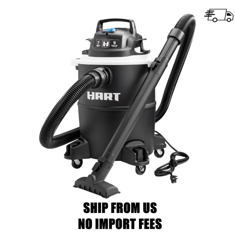 HART VOC708PF 3701 7 Gallon 5 Peak HP Poly Wet/Dry Vacuum with Blower Function