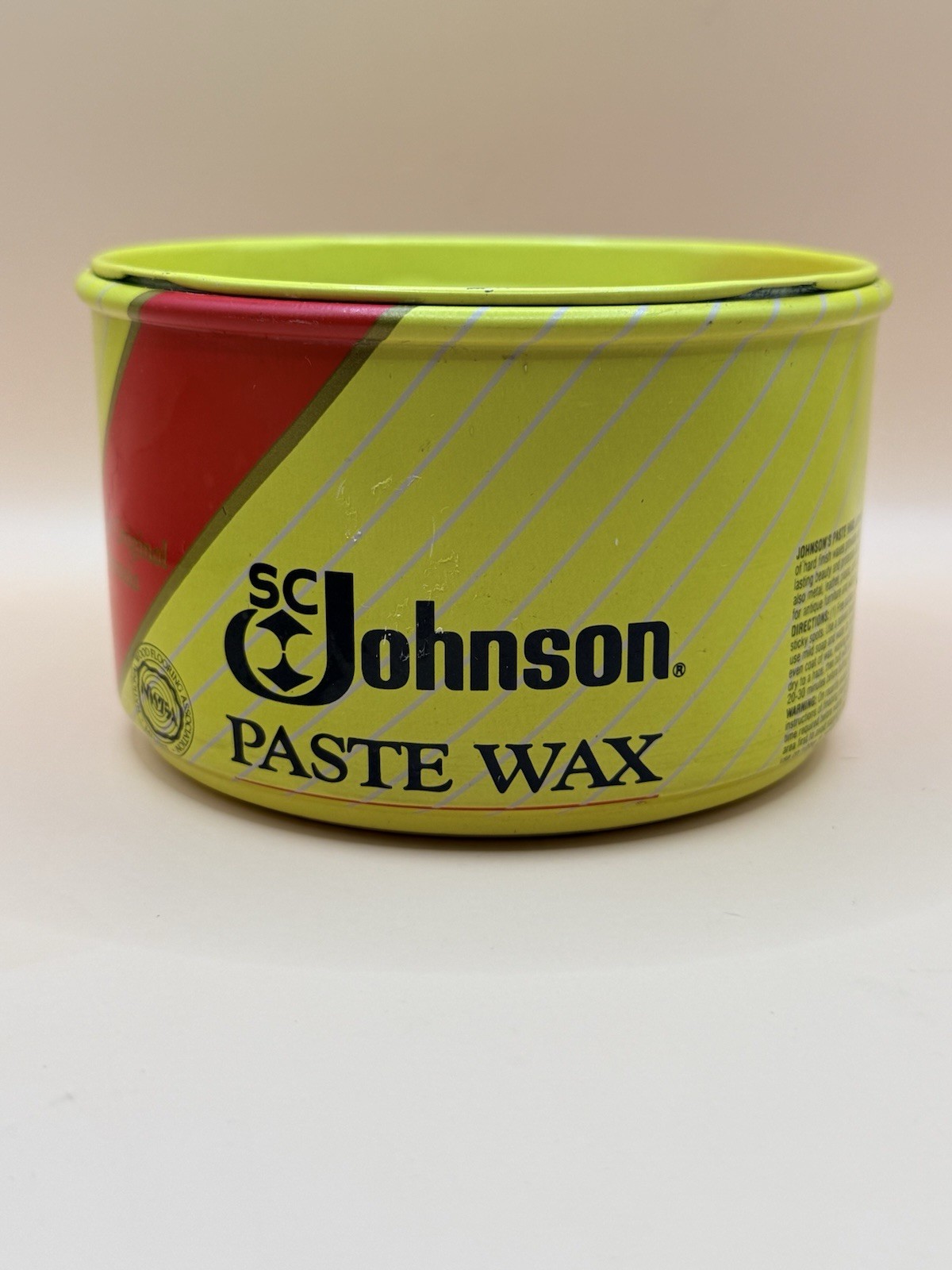 SC Johnson Paste Wax 16oz Can Original 1988 Formula 1 Lb 0.5 Ounces