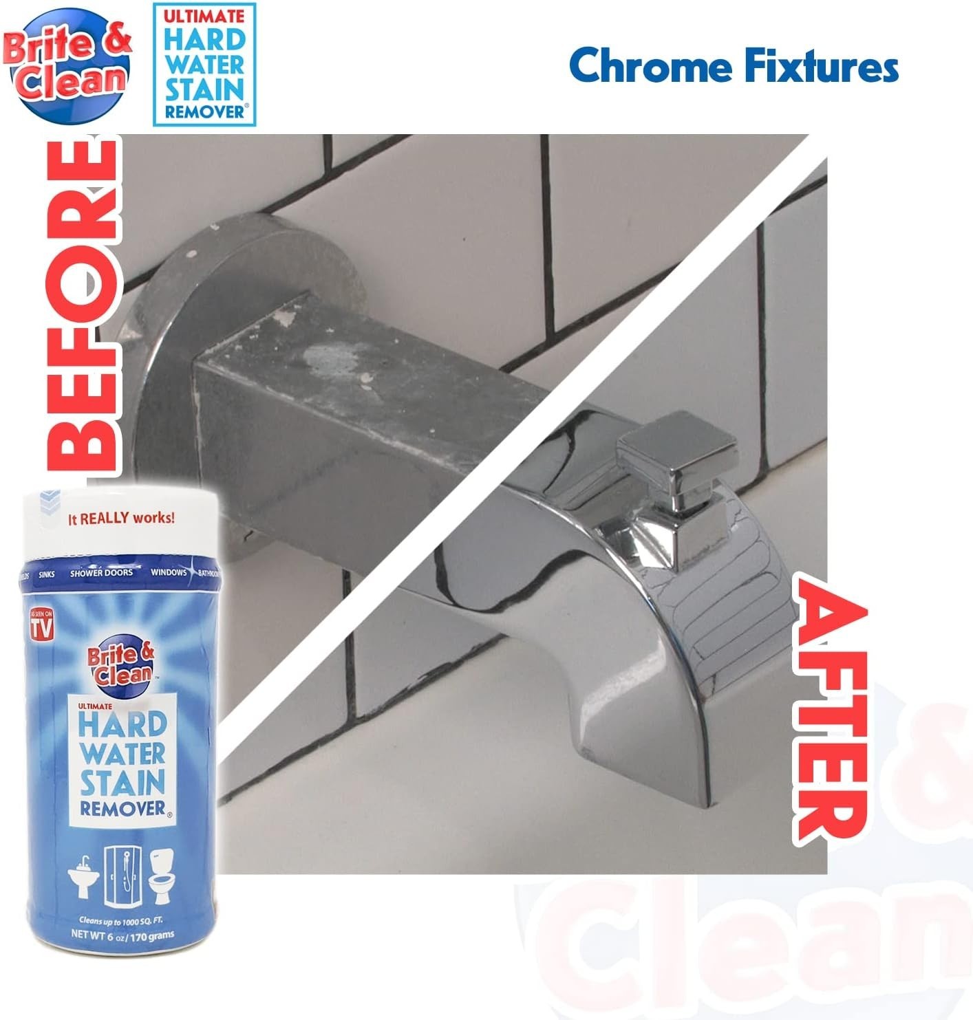 Bright & Clean Ultimate Hard Water Stain Remover for Glass, Shower Doors & Wi…