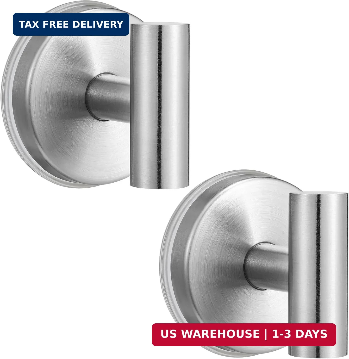 15-LB Suction Cup Hooks for Shower, Stainless Steel Bathroom Towel Hook for Glas