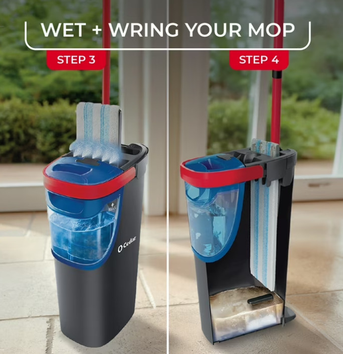 O-Cedar H2prO Flat Mop System | Quick Everyday Cleaning