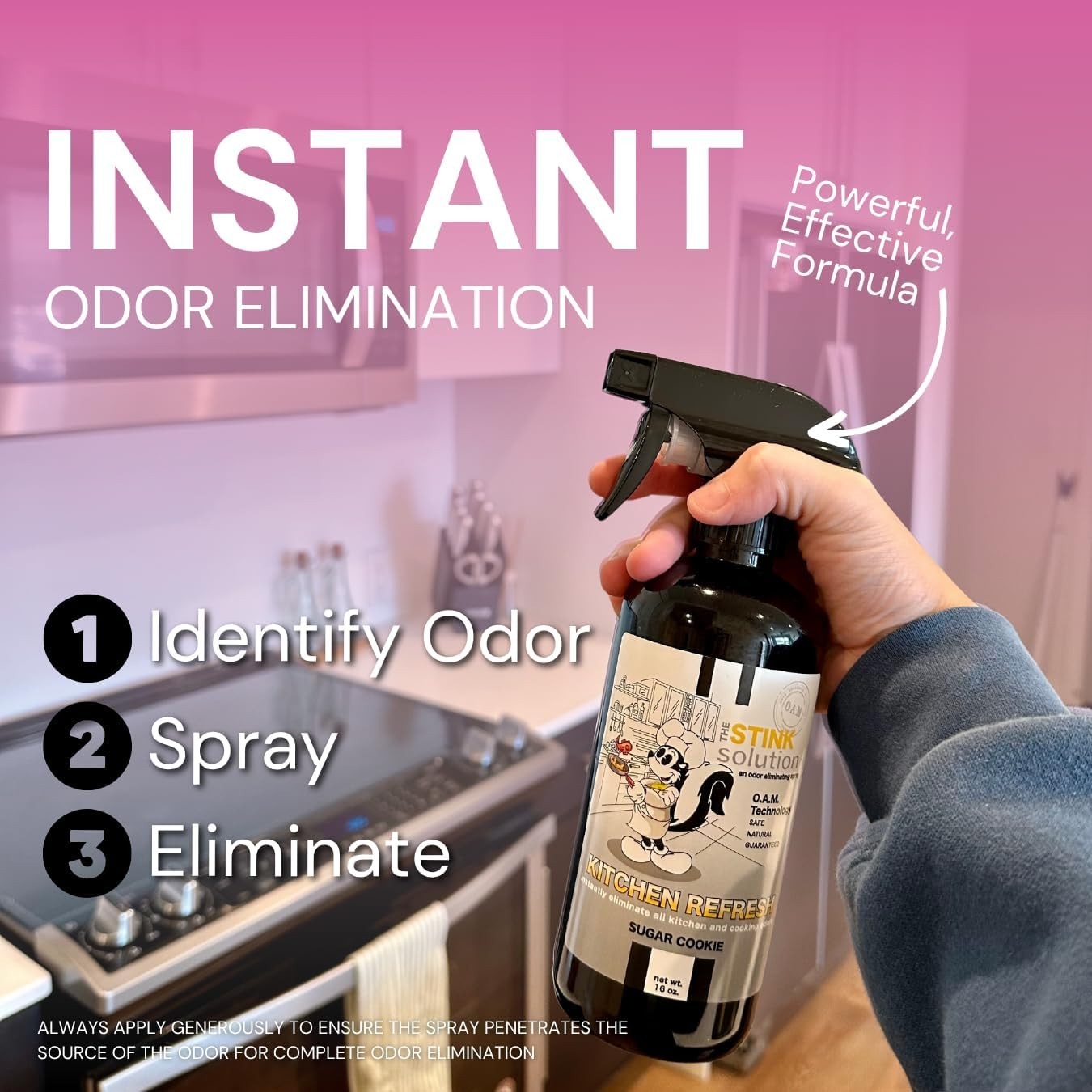 The Stink Solution Odor Eliminator Spray 3 4 oz Bottles Car Bathroom Kitchen