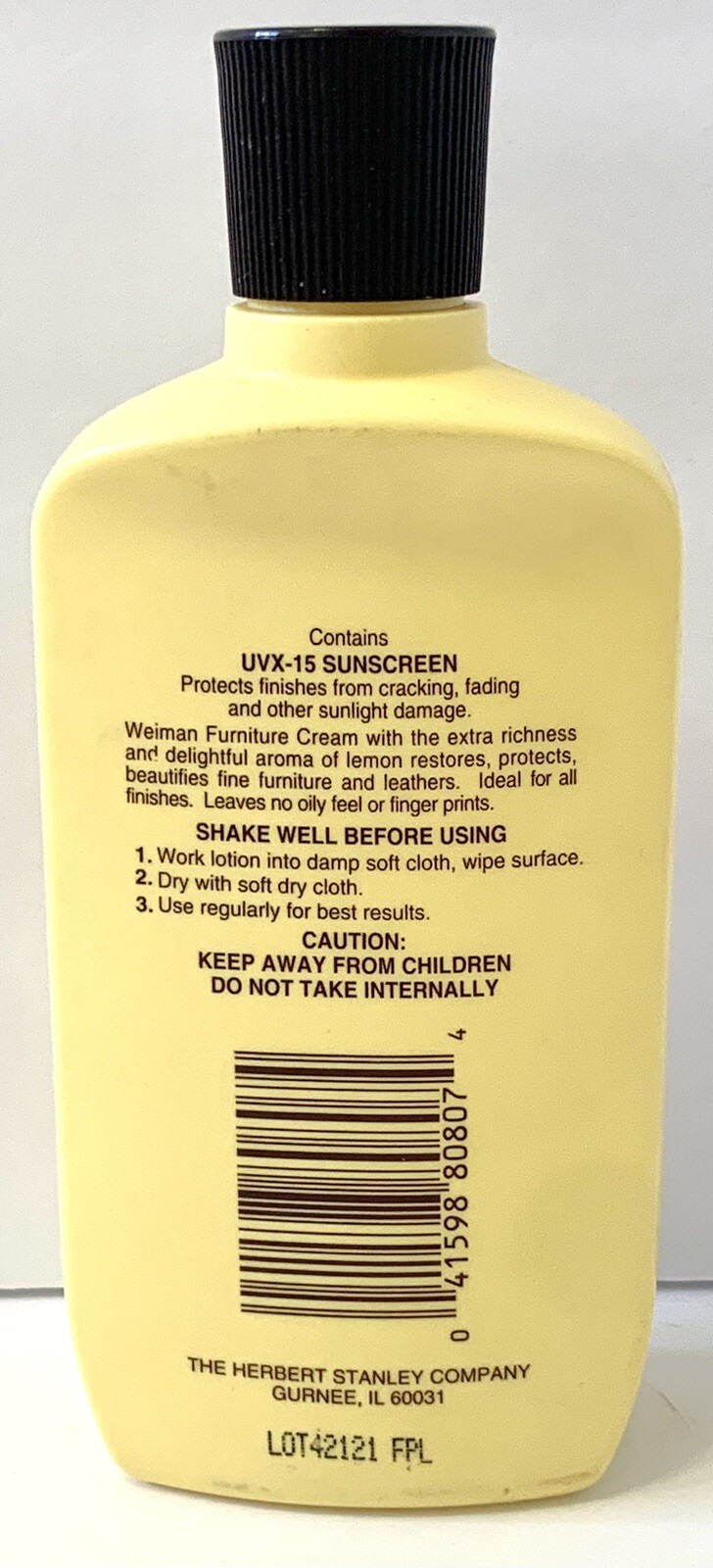 Weiman Furniture Cream with Lemon Oil, 8 fl oz. Discontinued HTF