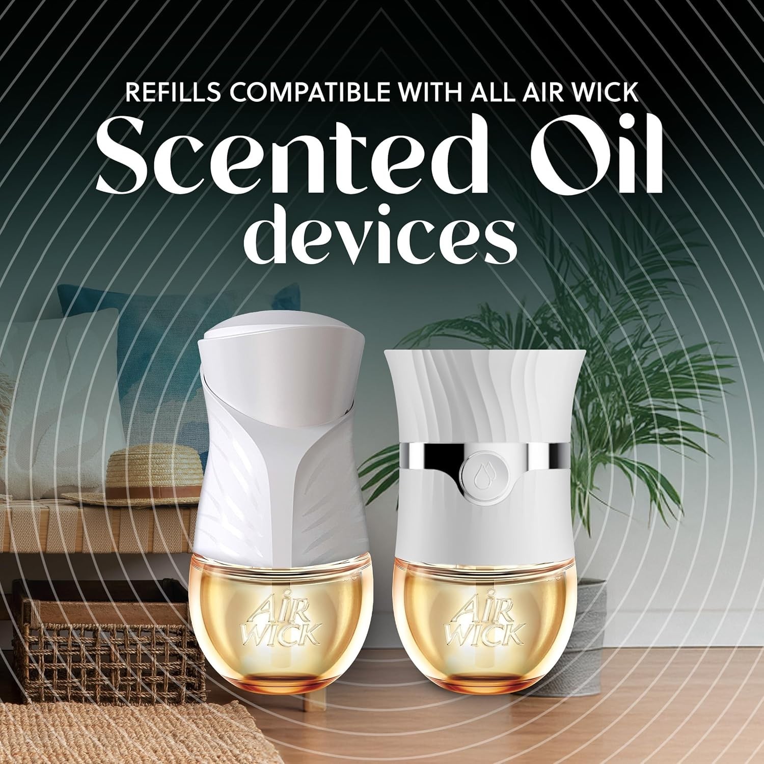 Vibrant Scented Oil Refills – Island Coconut & Warm Sands, 5 Pack, 60-Day Aroma