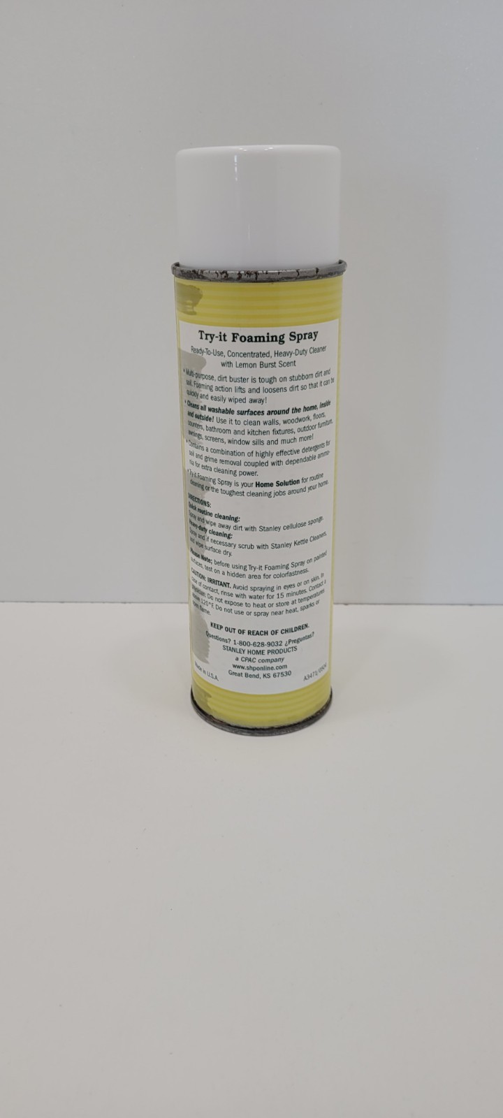 Stanley Home Products Try It Concentrate Foaming Spray Heavy Duty Cleaner 18 oz