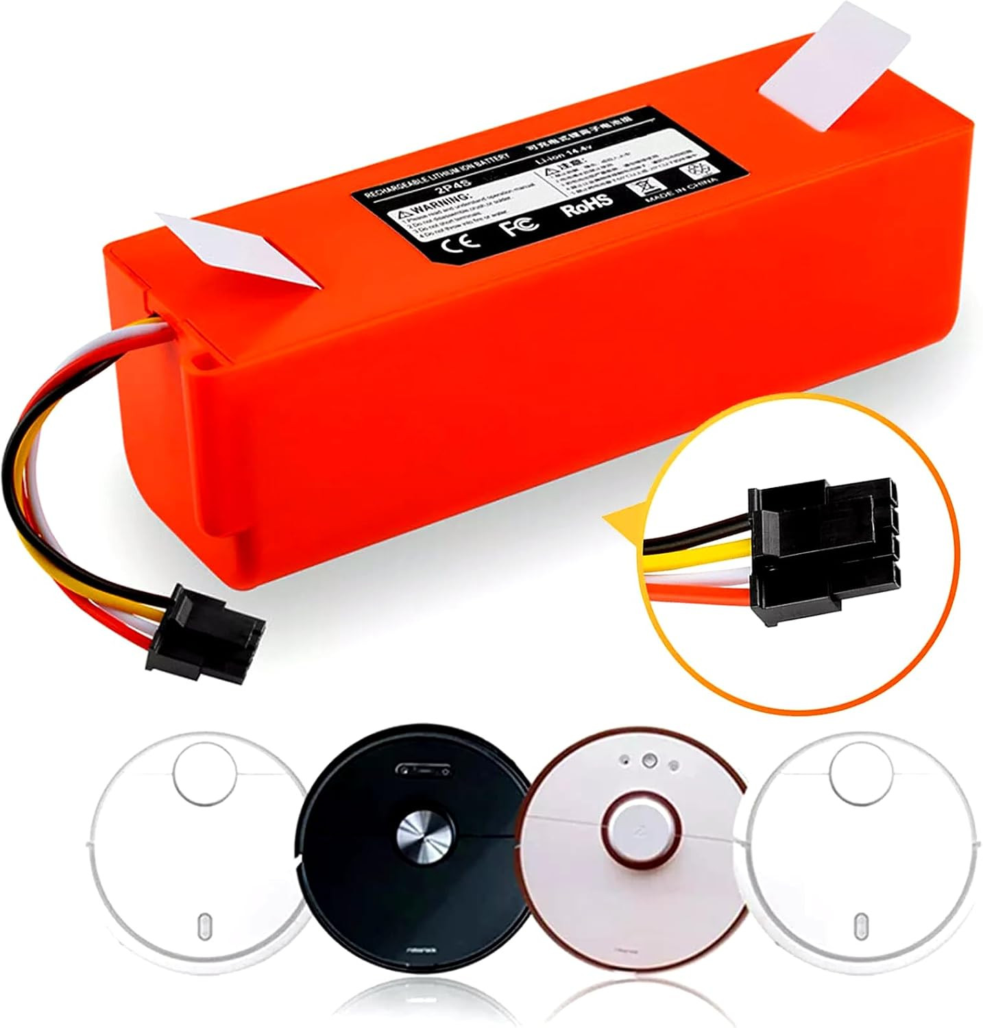 Robot Vacuum Cleaner Battery for Xiaomi Roborock S50 S51 S55 S5 E20 E25 C10 T6 T