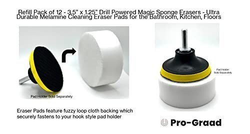 Drill Powered Magic Sponge Erasers | Ultra Durable Melamine Cleaning Eraser Pad