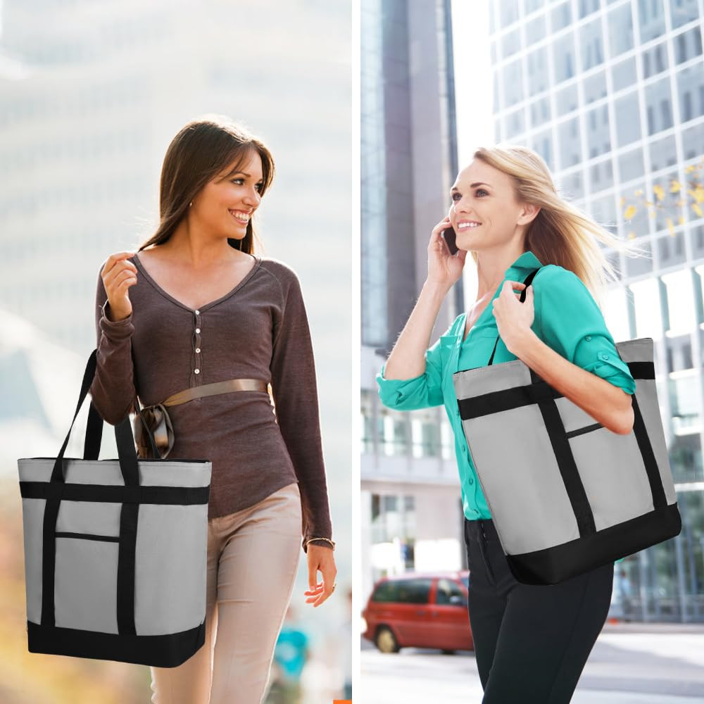 Insulated Reusable Tote Bag for Grocery Shopping for Women/Men, Pizza/Food Deliv