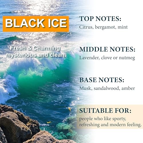 Hanging Car Air Freshener (Pack of 3) : Luxury Car Perfume for Women Black ice