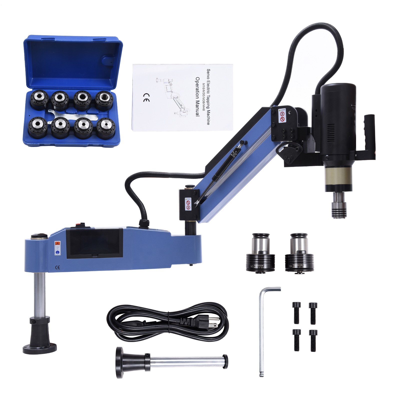 M4-M24 Electric Tapping Machine 360° Flexible Arm With Collets