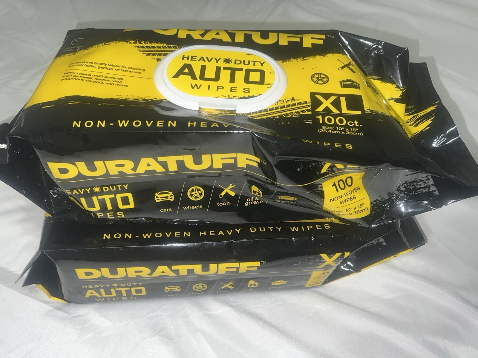 Auto Cleaning Wipes – 200 Count (2 Packs of 100) XL 15″ x 10″ Heavy-Duty AUTO