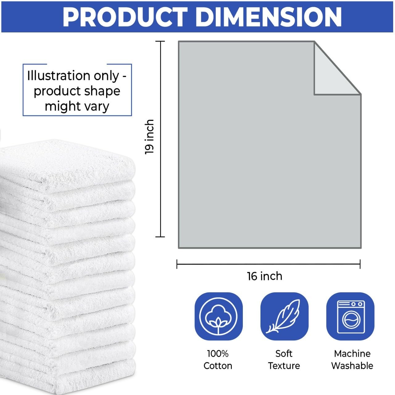 – Bar Mops Towels, 12 Pack Premium Quality 100% Cotton, Size 16×19 Highly Abs…