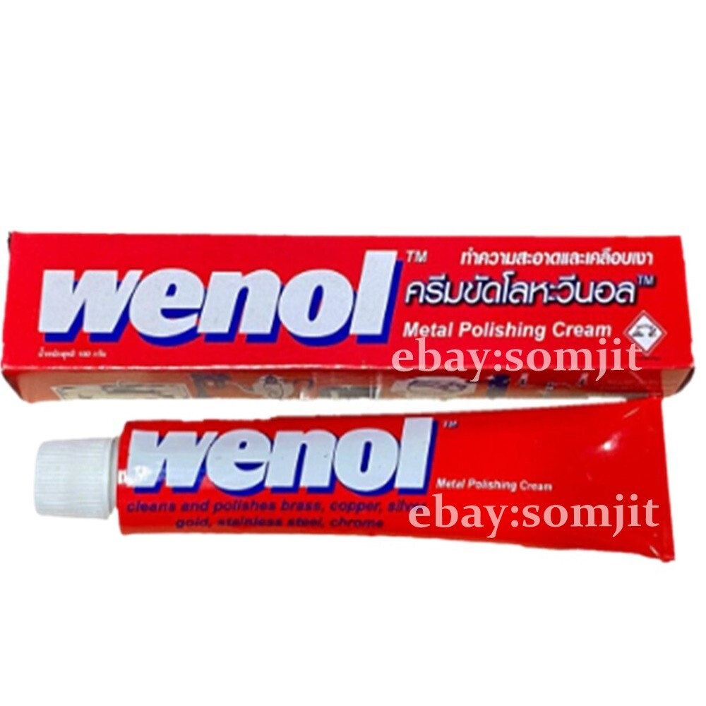 WENOL Metal Polishing Cream Brass Stainless Steel Silver Gold Aluminum 100 g x 2