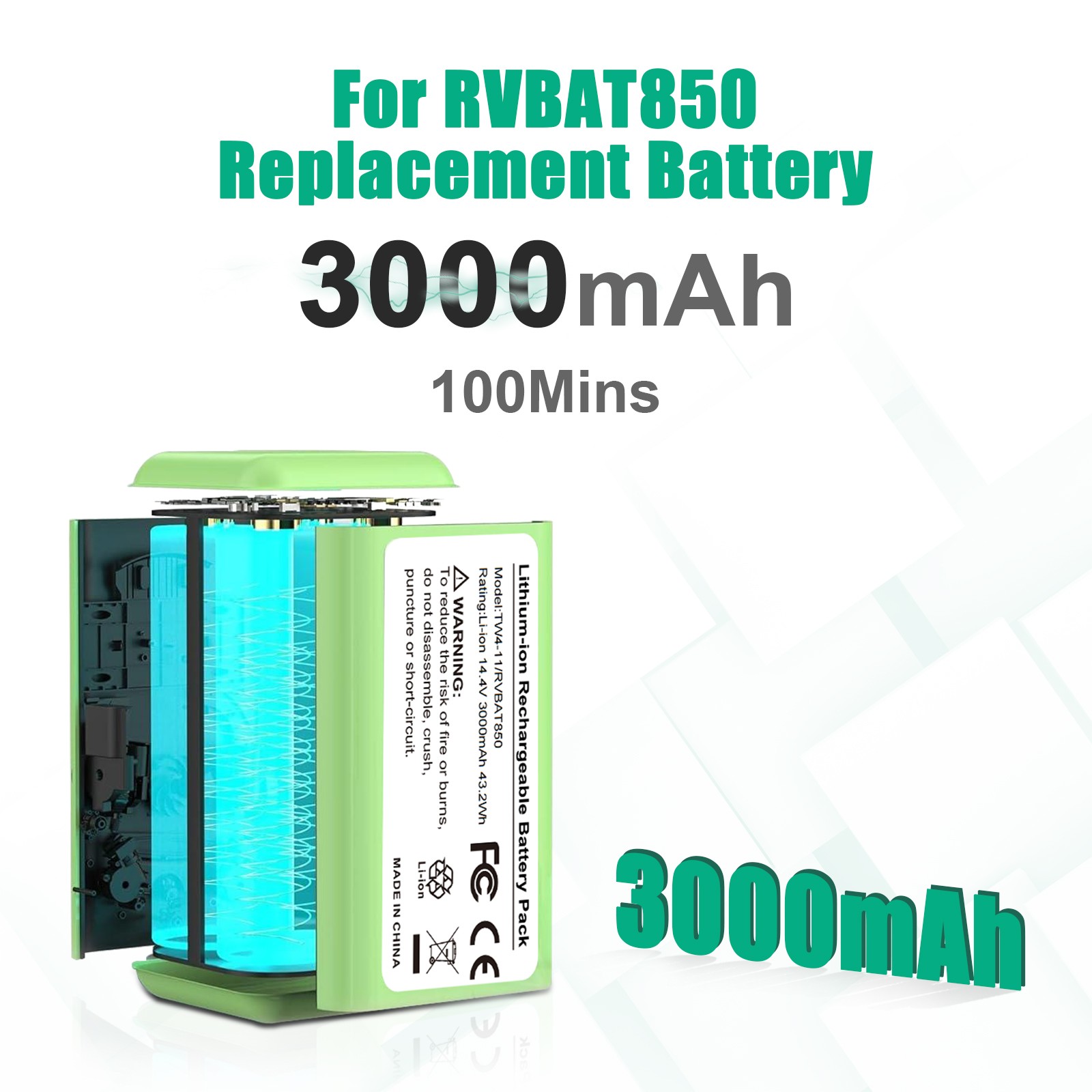 New Battery for Eufy RoboVac 11/11S Max 12 15C 15T 25C 30C 35C 14.4V 2800mAh