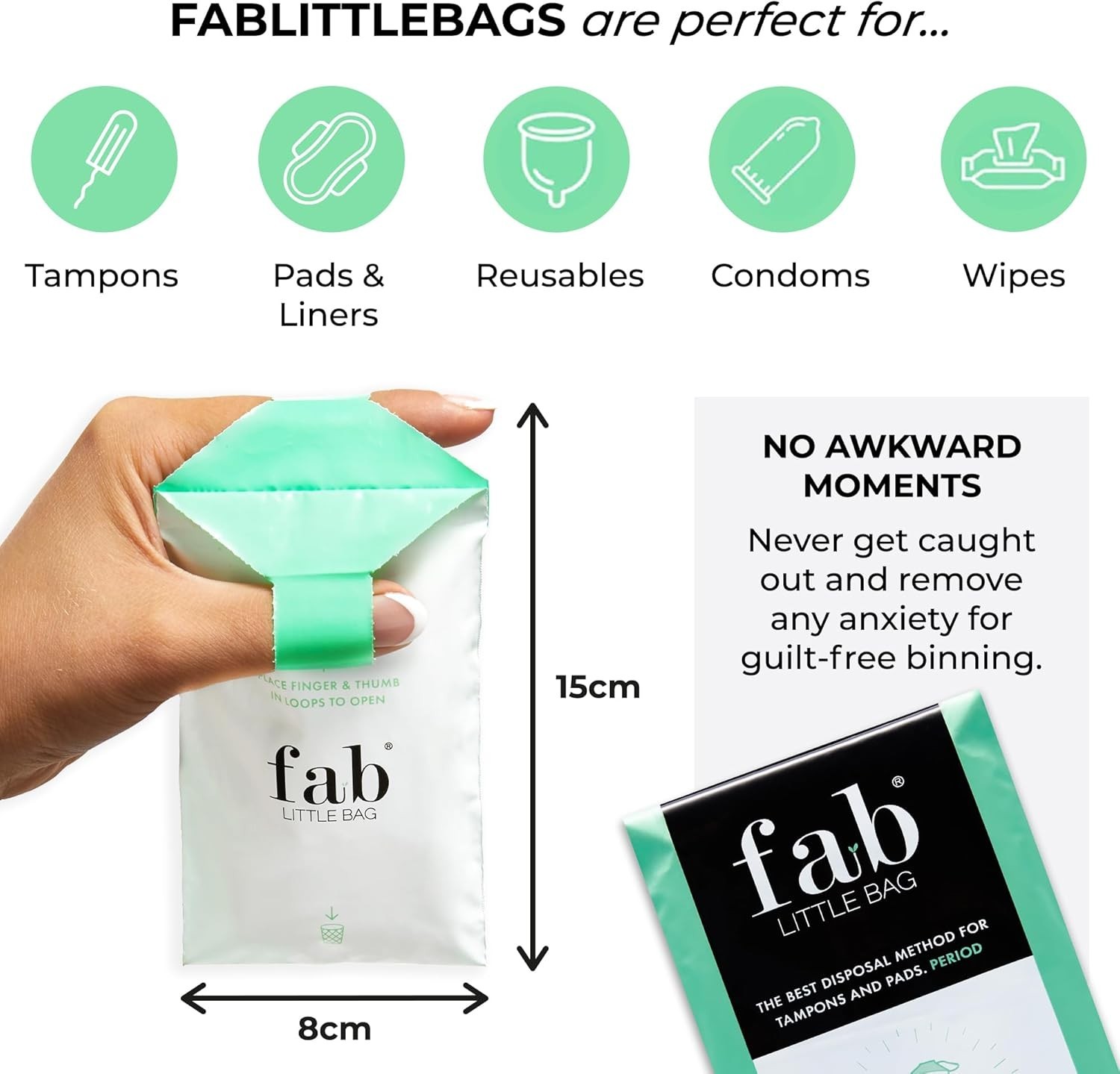 Starter Plus Pack – 45 Sanitary Disposal Bags Plus Recyclable Refill Pack for…