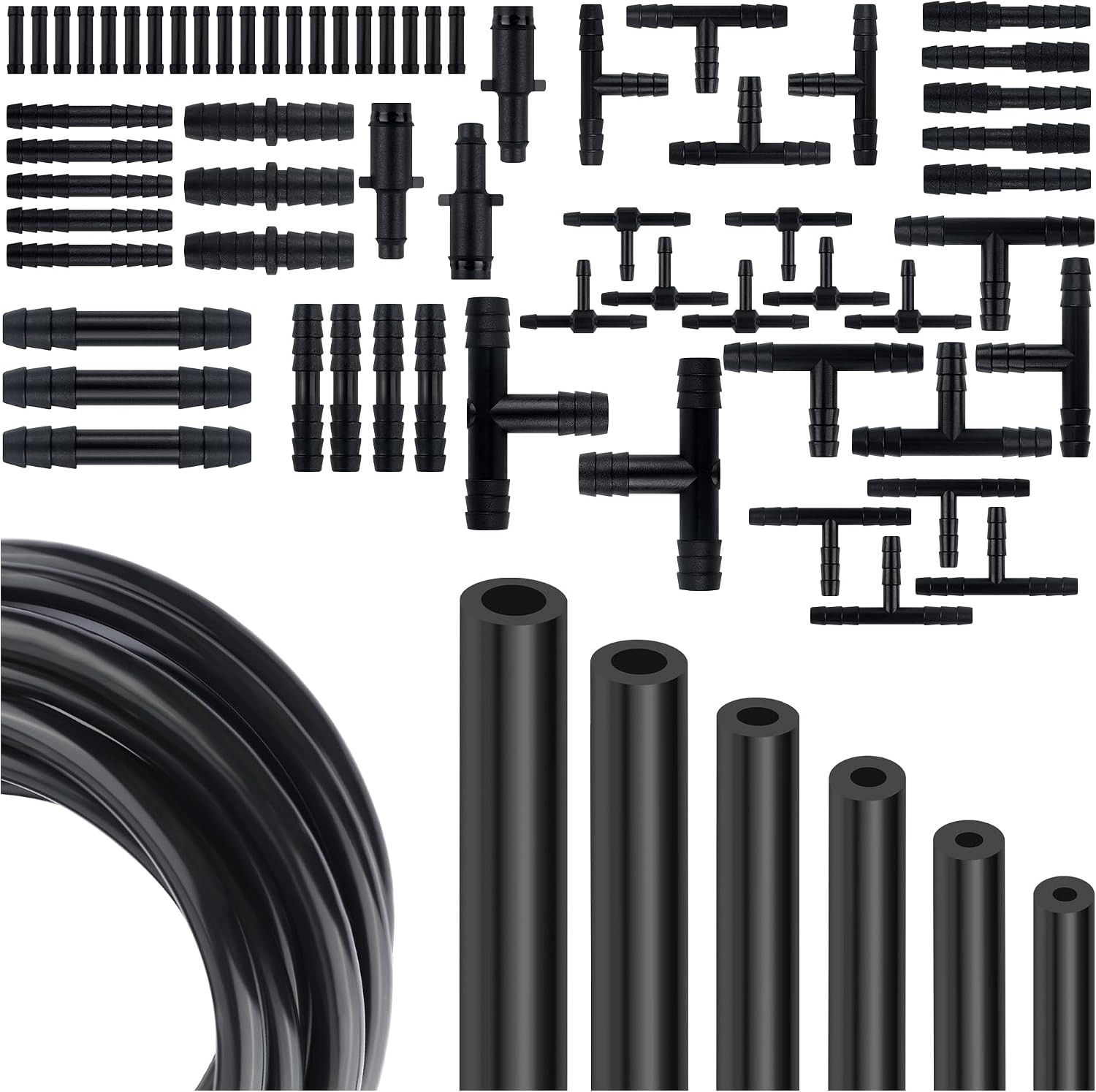 Multipurpose Vacuum Line Kit,6Pcs 5Ft Vacuum Hose Automotive+64Pcs Vacuum Line C