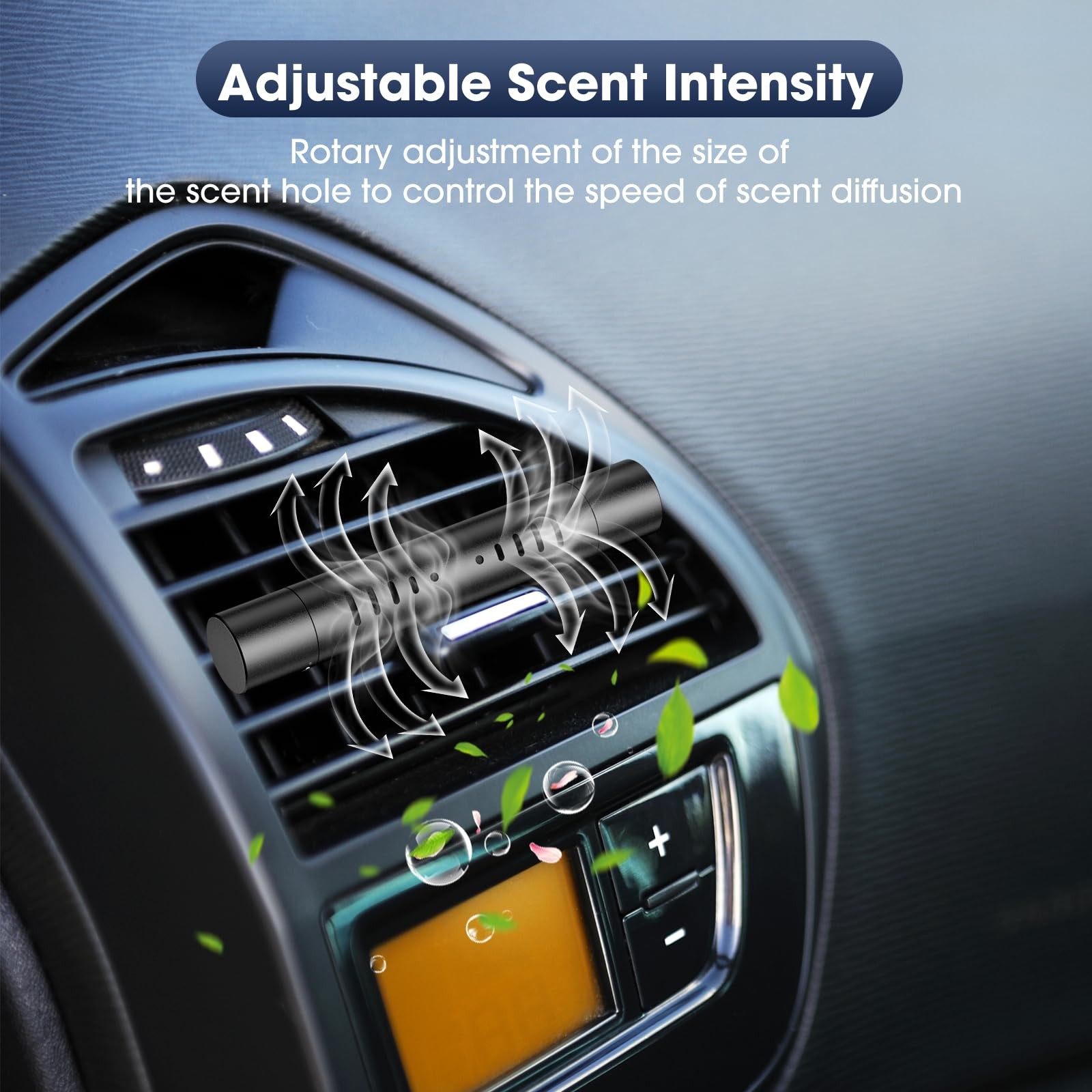 Car Air Freshener, RoyAroma Diffuser Vent 0.5 Fl Oz (Pack of 2), Black