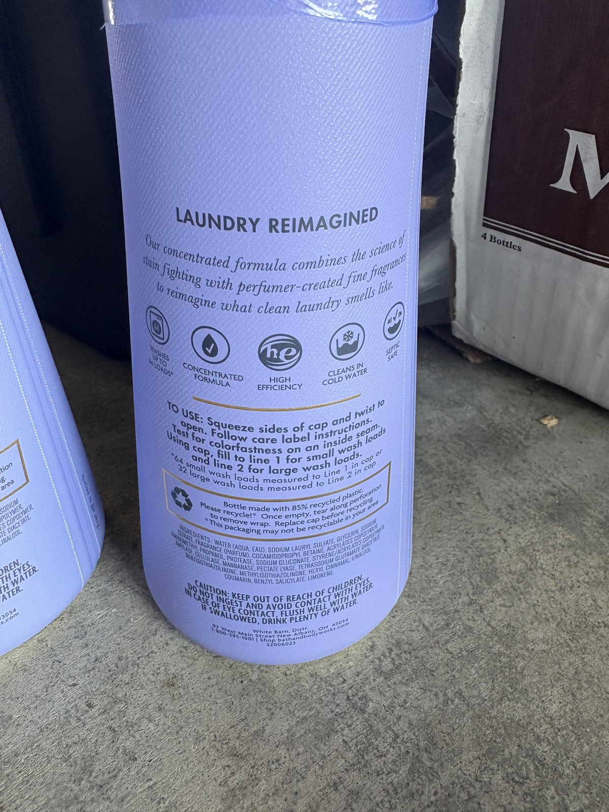 White Barn Fabric Care Laundry Detergent Lavender Vanilla 32oz 2 Pack Purple