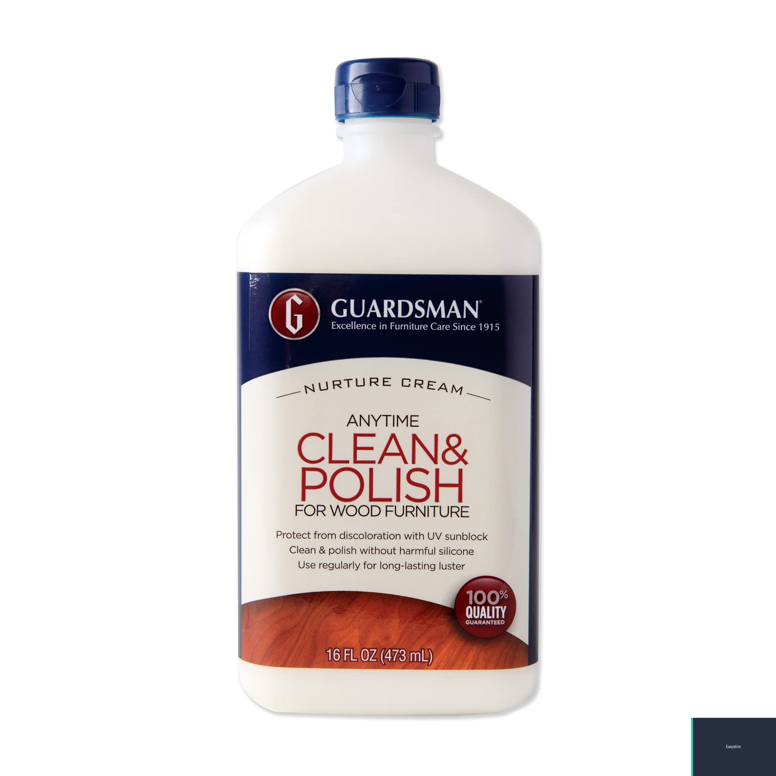 Wood Furniture Polish Cream, 16 oz, Silicone Free, UV Protection