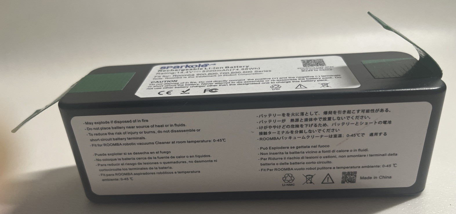 SPARKOLE 5200mah 14.4V li-ion battery for irobot roomba vacuum 900,800,700,600,5
