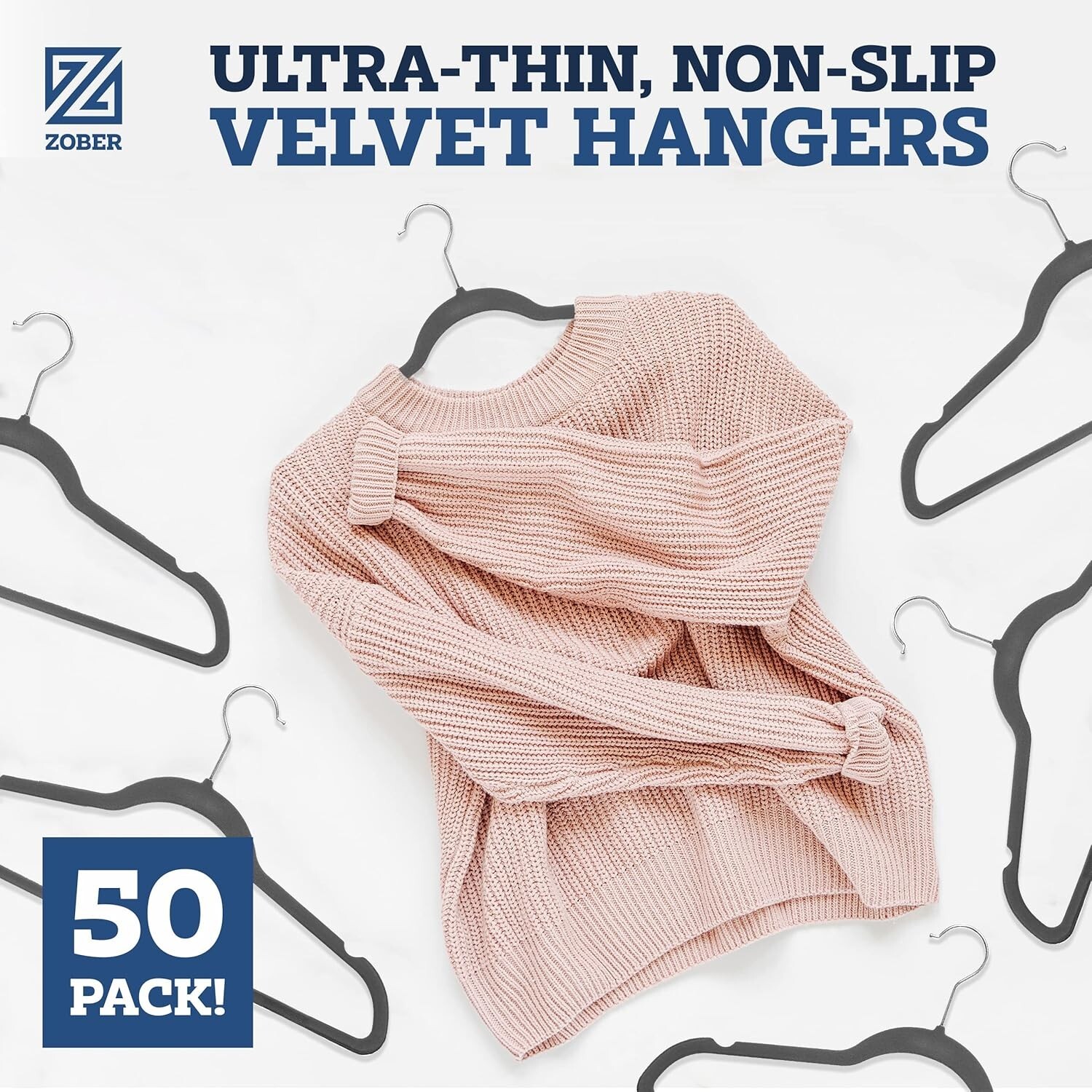 Versatile 50 Pack Velvet Hangers – Heavy Duty Non-Slip for All Clothing Types