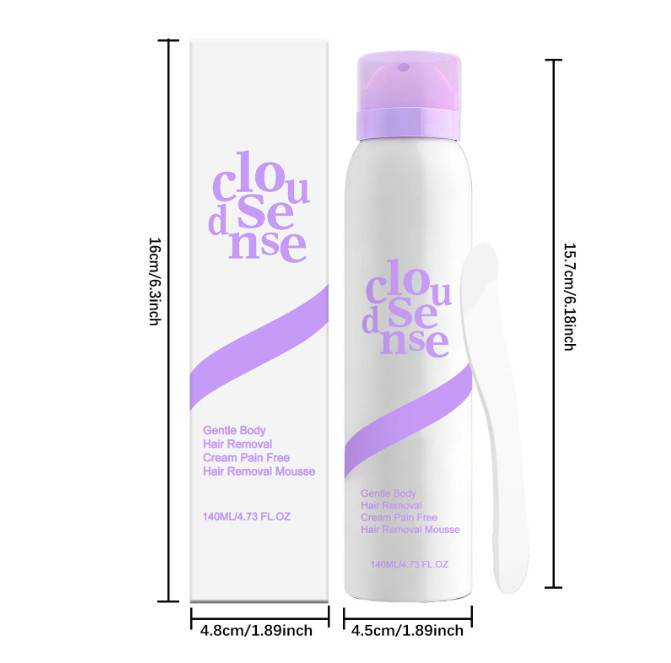 Cloud Sense Gentle Hair Removal Mousse Spray, Aloe & Hyaluronic Acid~2026