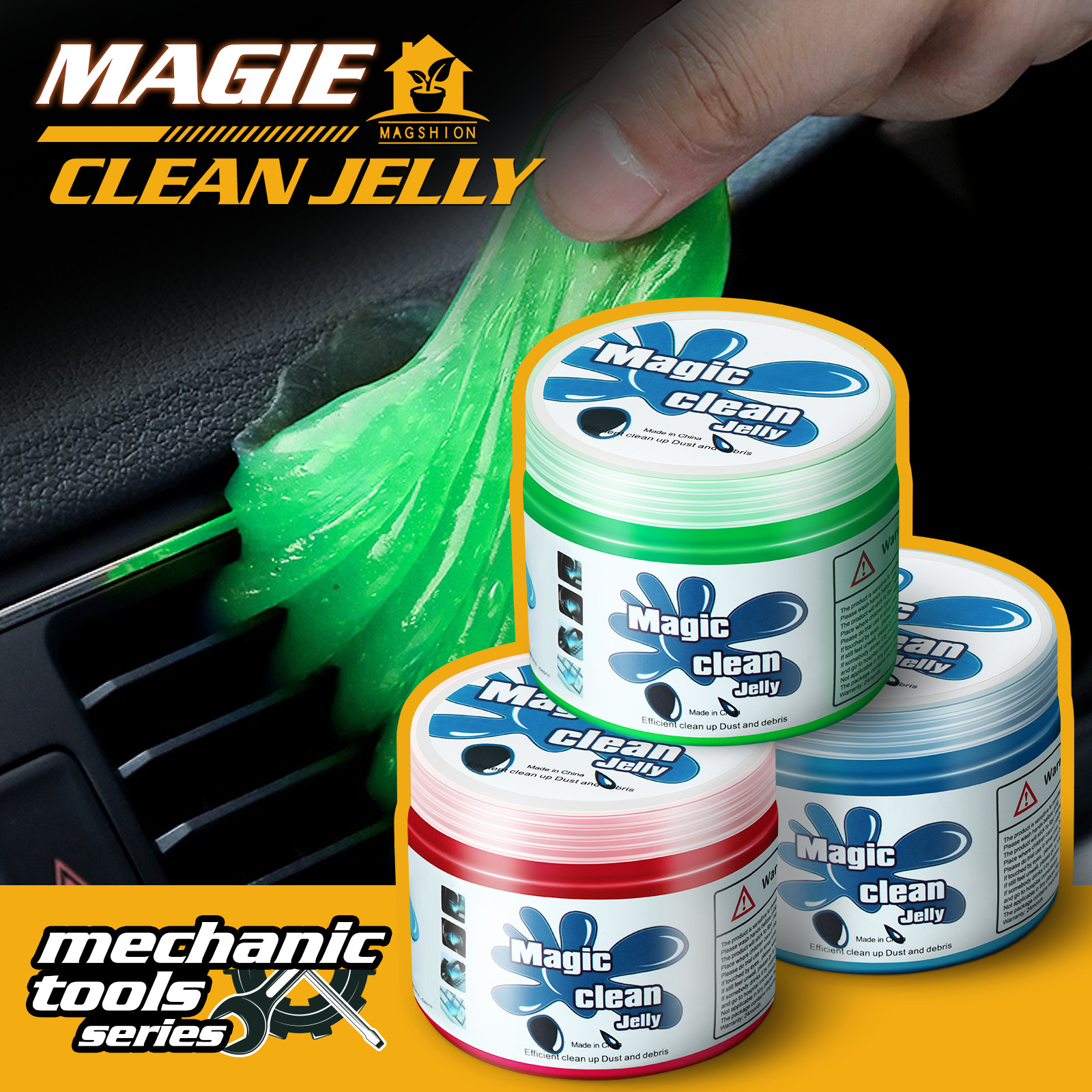 3 Piece Cleaning Gel Jelly Multi Purpose Remove Dust Sticky Keyboard Laptop Car