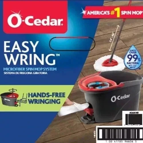 O-Cedar EasyWring Spin Mop & Bucket System- Free Ship