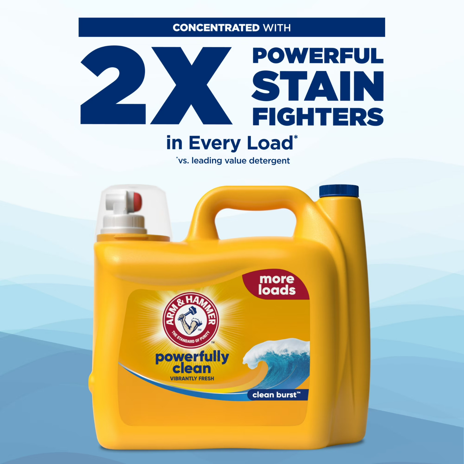 2 Pack ARM & HAMMER Clean Burst Laundry Detergent, 174 fl oz, 174 Loads