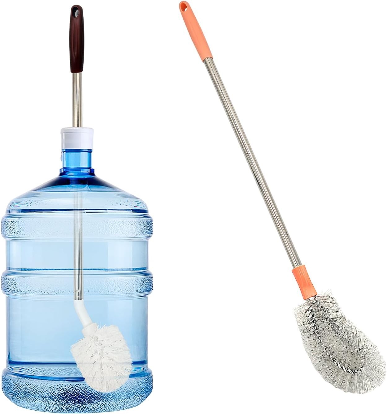 2-Pack Bucket Brush, Bottle Brush for Cleaning Extra Long Bottles, Gallon Jug…