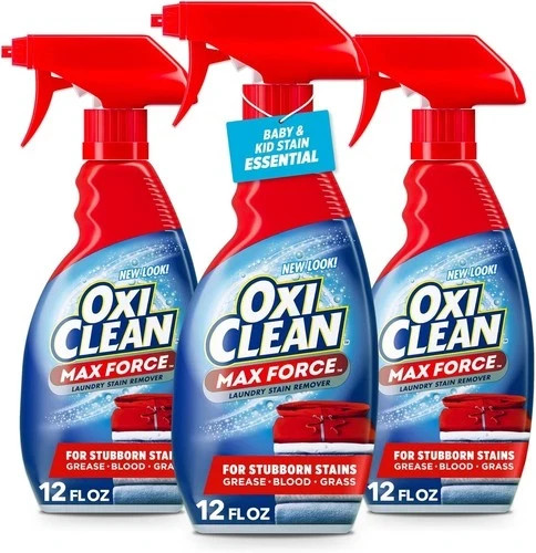 OxiClean Max Force Power Laundry Stain Remover Spray 12 oz (Pack of 3)