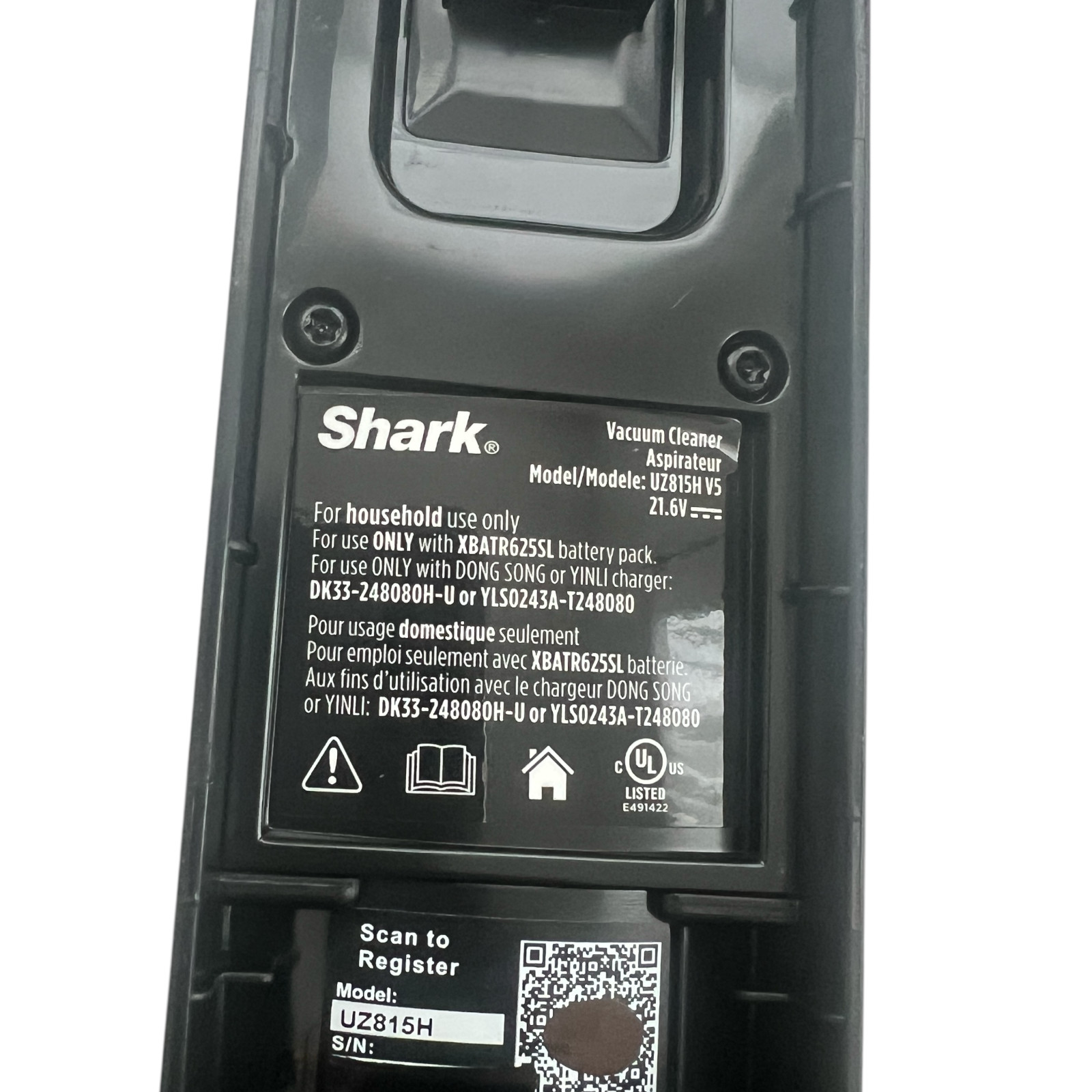 Genuine Shark UZ815H Stratos Handle Motor Body+Dust Bin+Filters (No Battery)