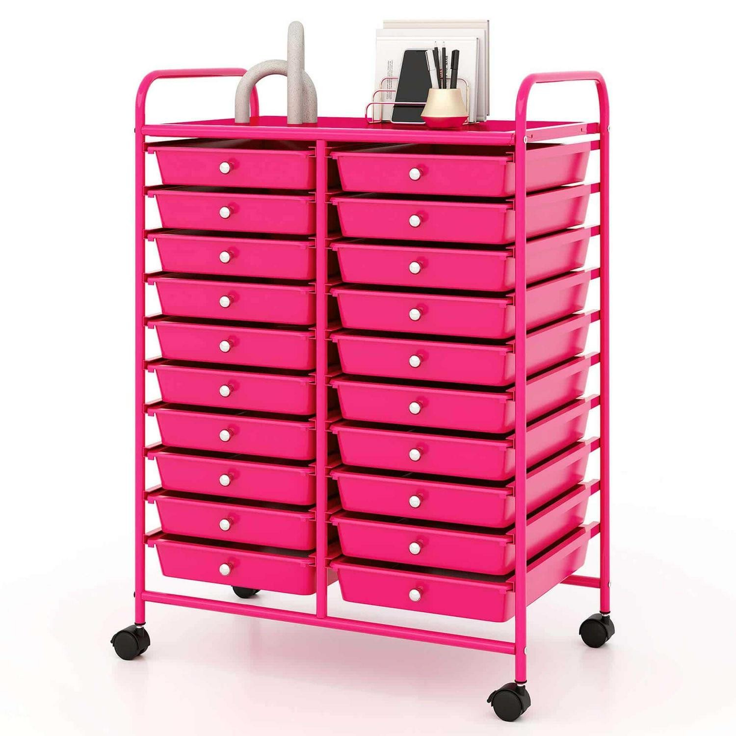 Costway 20 Drawers Rolling Cart Storage Scrapbook Paper Studio – See Details
