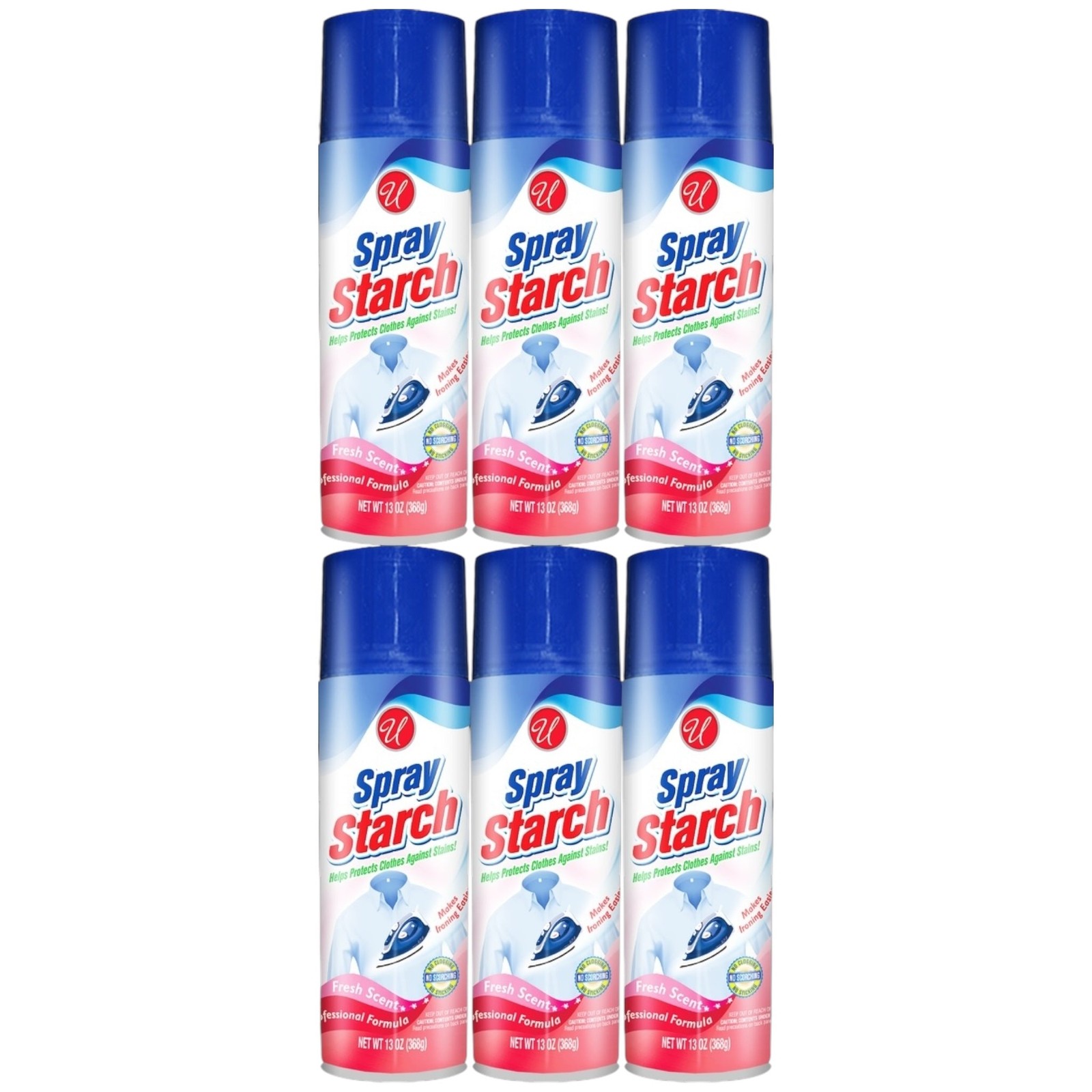 Professional Formula Spray Starch – Fresh Scent, 13oz. (Pack of 6)