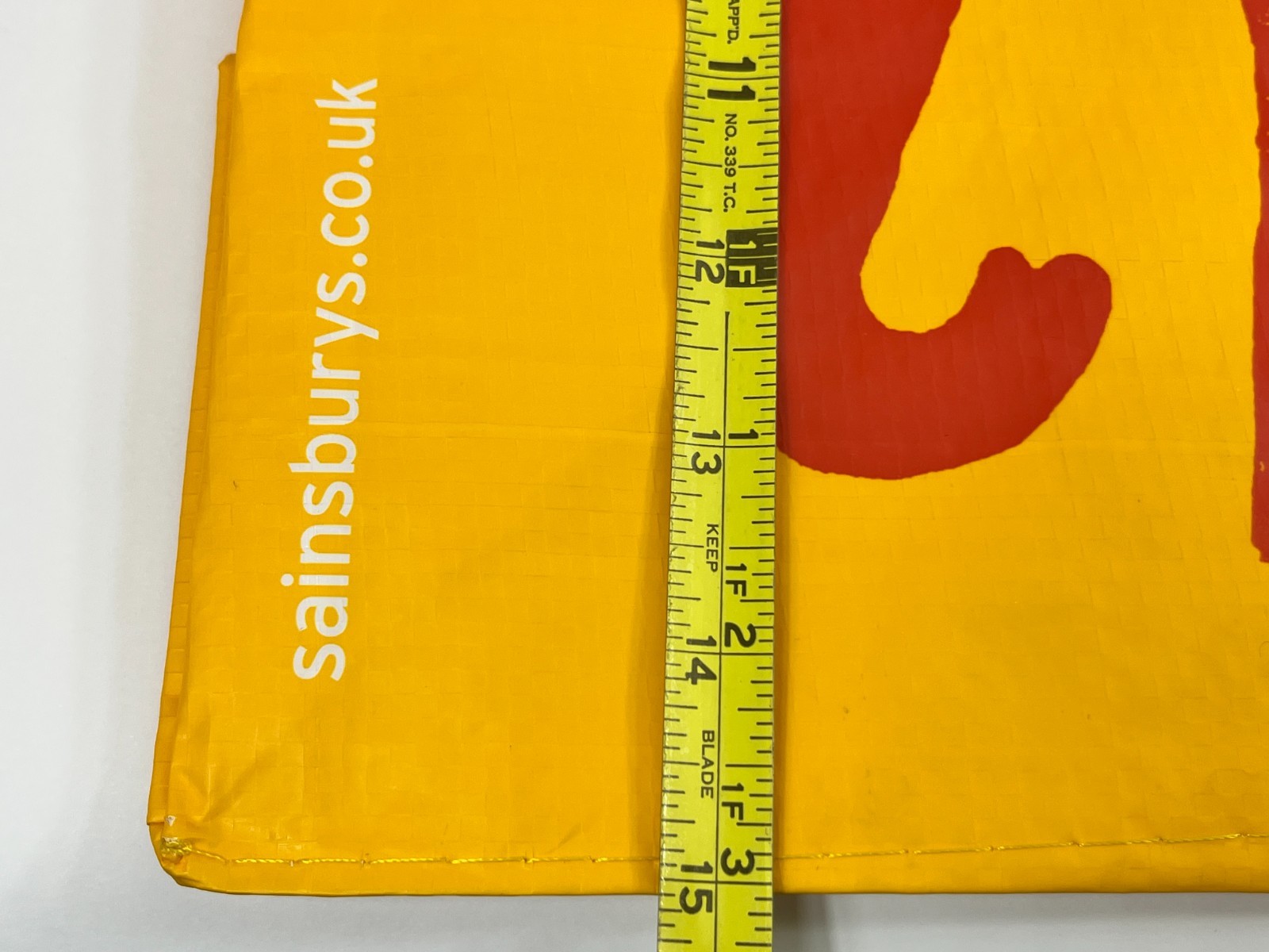 Sainsburys Elephant Tote Reuseable Shopping Bag Orange Yellow UK British Shopper