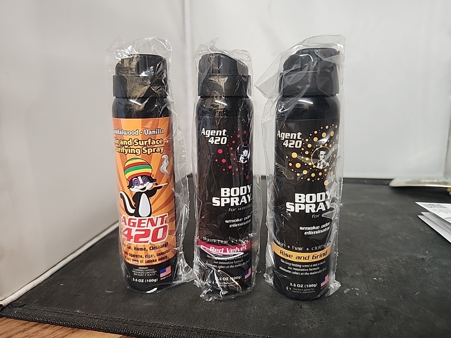 3 AGENT 420 3.5oz Assortment WEED Smoke Odors Eliminator car Air Freshener
