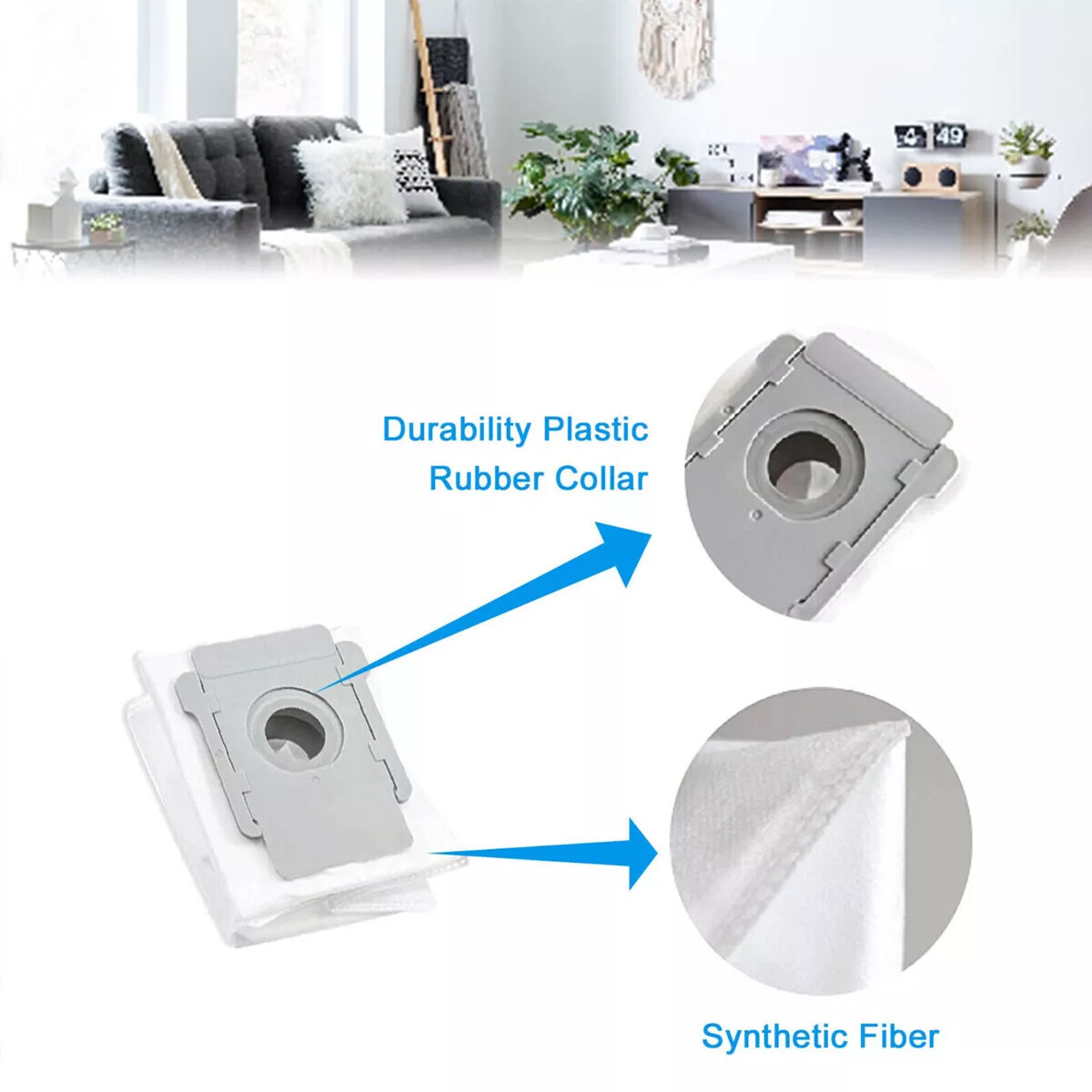 8 Pack Vacuum Bags Replacement iRobot Roomba i3+ i4+ i6+ i7+ i7+ j7 j7+ i8 i8+