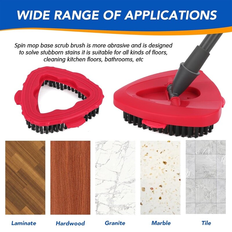 Scrub Brush Head Replacement O Cedar EasyWring Cleaning Tile Bathroom Floor New