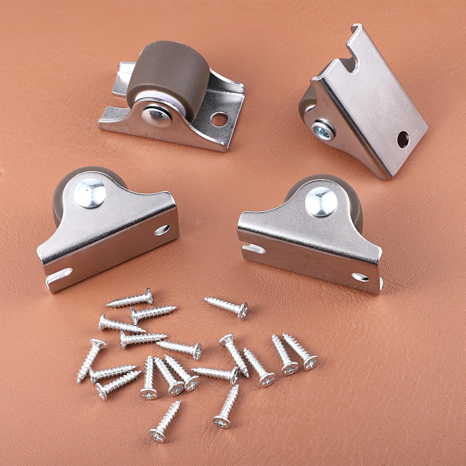 0.75inch Mini Rigid Caster Wheels Low Profile, 4PCS Mini Fixed Caster Wheels,…