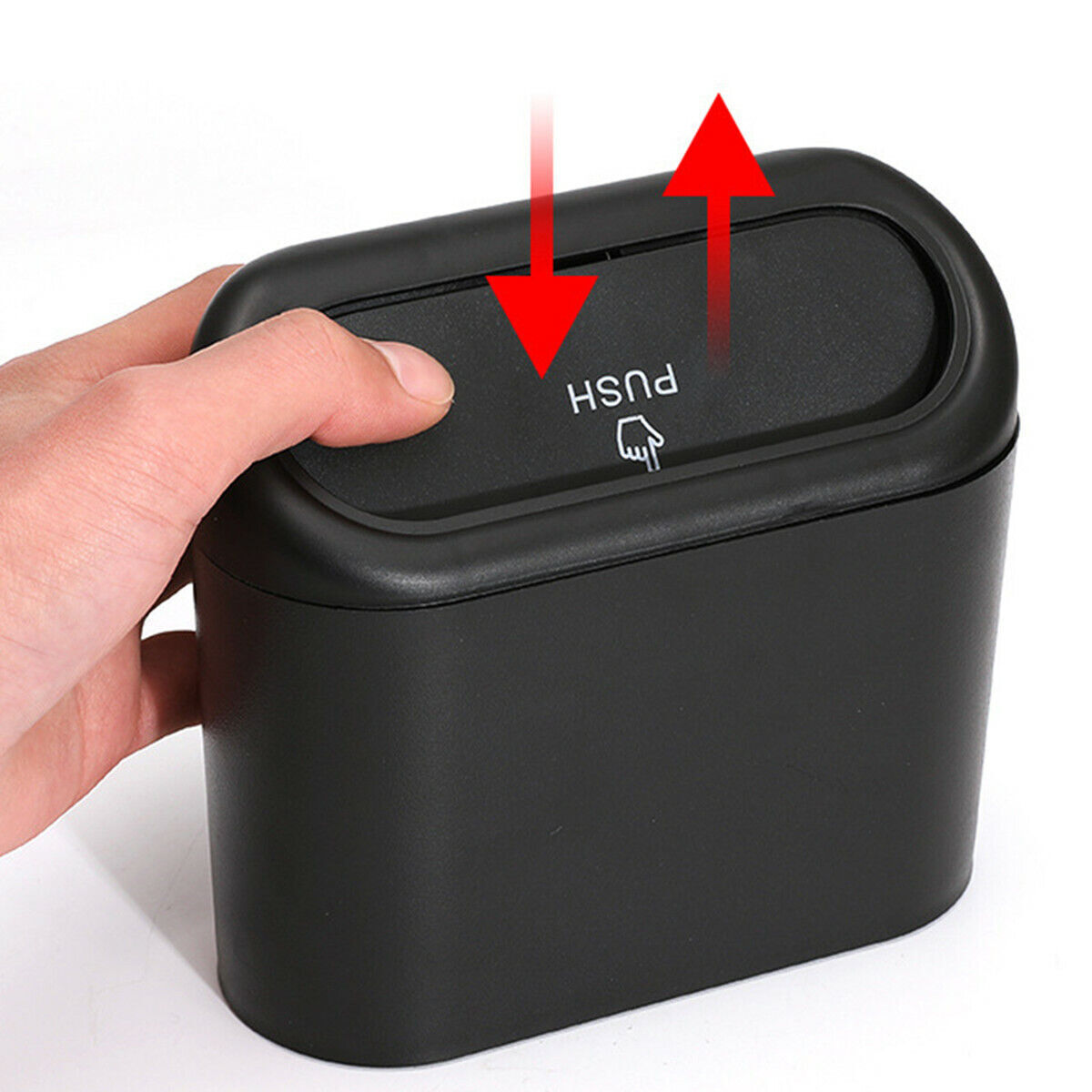 Mini Car Trash Can Bin with Lid Car Garbage Trash Can Storage Car Accessories