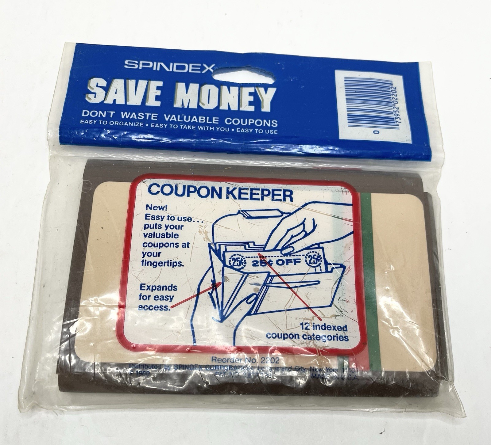 Vintage Spindex Save Money Coupon Keeper