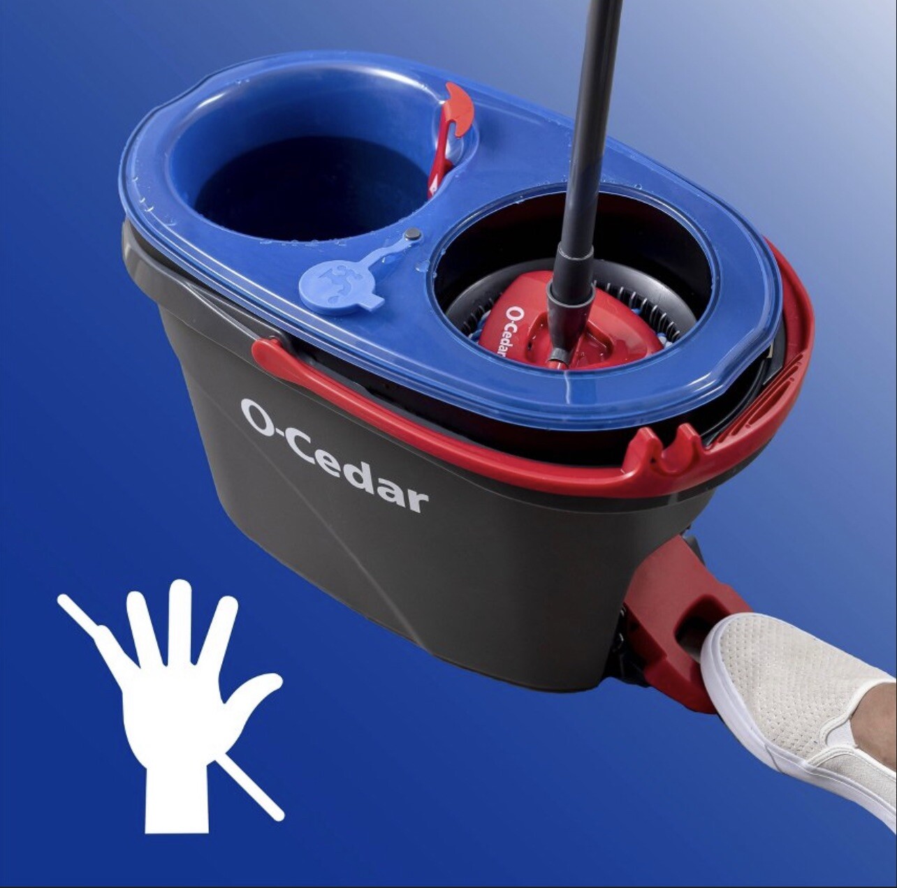 O-Cedar EasyWring RinseClean Microfiber Spin Mop & Bucket Floor Cleaning System