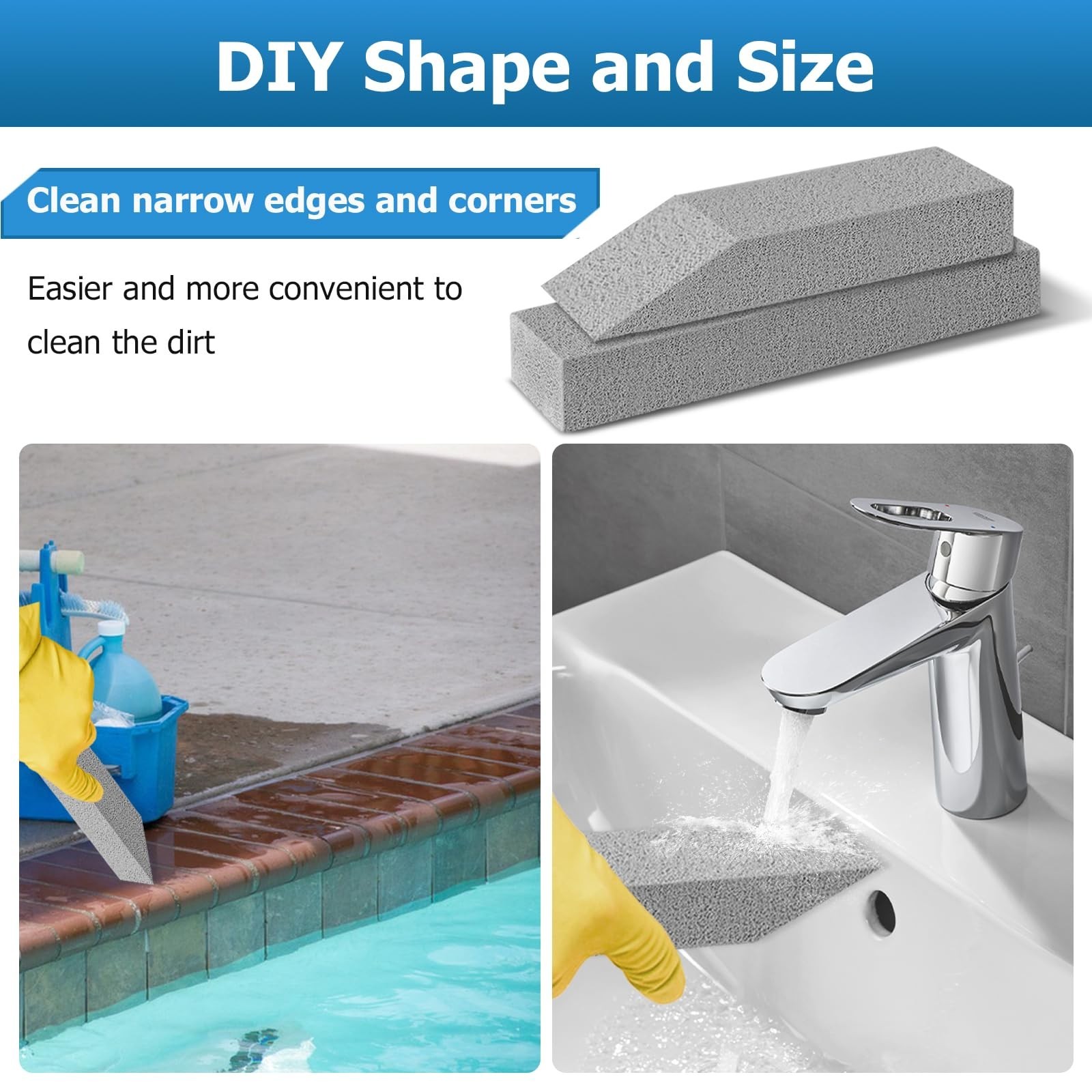25 Pack Pumice Stones for Cleaning Pools, Ovens, Grills & Sinks – Heavy Duty Scr