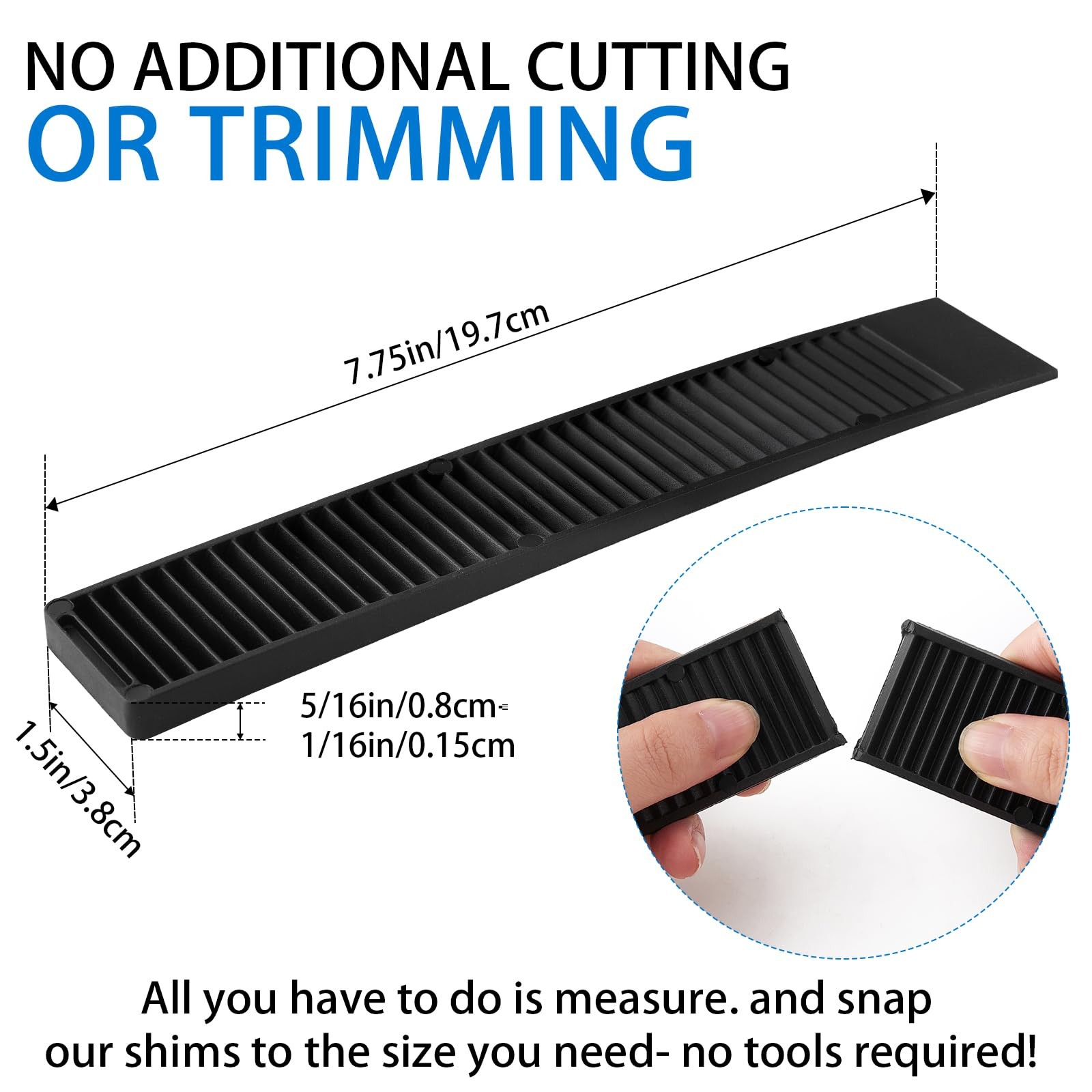 Composite Shims 7.75″ Plastic Wedges (8 Pack) – Extreme Load Support Leveling