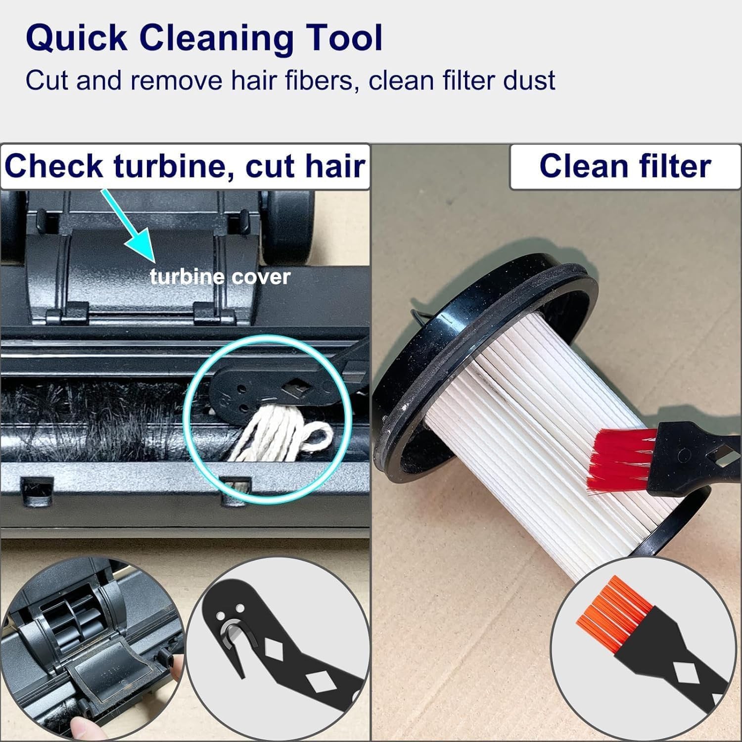 Vacuum Carpet Brush Attachment 1.25″ Turbo Floor Brush for AS CA006 AS CA033 AS